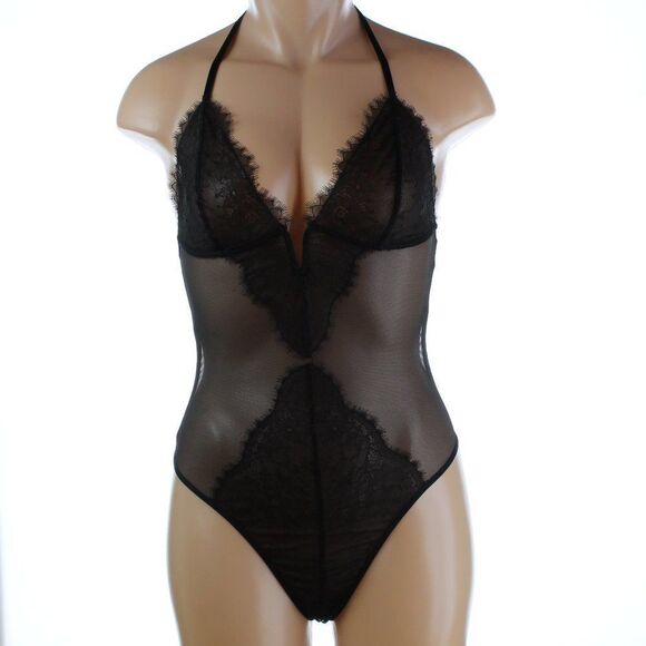 VS Victoria Secret lace net see through teddy NWT - Picture 1 of 11